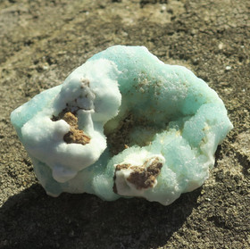 Kalsiitti Caribian Blue sinivihreä raaka 17g 40x28x15mm