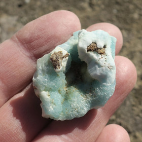 Kalsiitti Caribian Blue sinivihreä raaka 17g 40x28x15mm