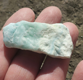 Kalsiitti Caribian Blue sinivihreä raaka 22g A 50x25x15mm