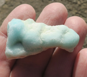 Kalsiitti Caribian Blue sinivihreä raaka 22g B 45x23x17mm