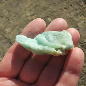 Kalsiitti Caribian Blue sinivihreä raaka 22g C 55x20x18mm