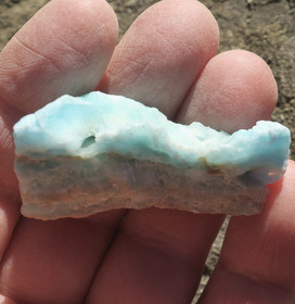 Kalsiitti Caribian Blue sinivihreä raaka 30g A 52x30x25mm