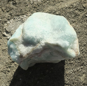 Kalsiitti Caribian Blue sinivihreä raaka 30g B 38x28x20mm