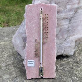 Lämpömittari marmori punainen 19x18cm lohkoreunat MAR-H