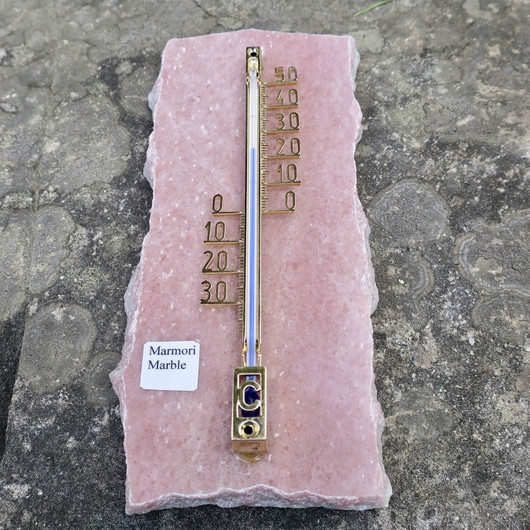 Lämpömittari marmori punainen 19x18cm lohkoreunat MAR-H