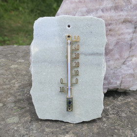 Lämpömittari marmori vihreä, lohkoreunat MAR-C