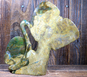 Kiviveistos elefanttipari, verdiitti 1500g Muvez15