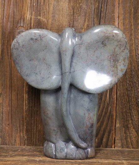 Kiviveistos elefantti, talkkiserpentiini 1970g Muvez17