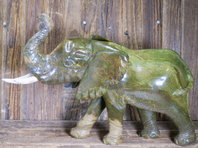 Kiviveistos elefantti, vihreä verdiittinorsu 4200g Muvez8