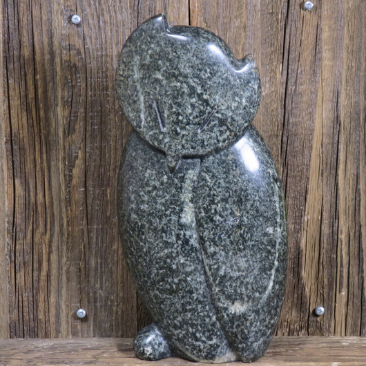 Kiviveistos pöllö serpentiniitti 1300g Muvez14