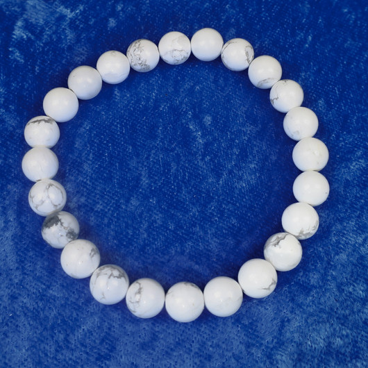 Rannekoru magnesiitti valkoinen 8mm, 17cm