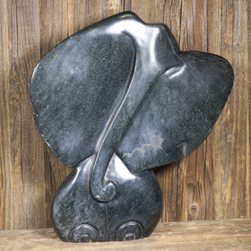 Kiviveistos elefantti talkkiserpentiini 3kg  Muvez30