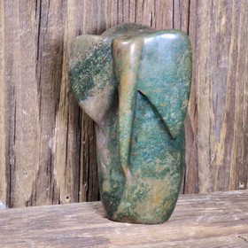 Kiviveistos elefantti verdiitti-afrikan jade 1,1kg Muvez40