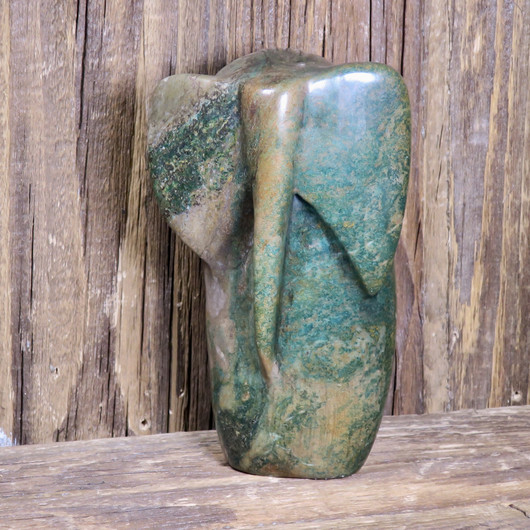 Kiviveistos elefantti verdiitti-afrikan jade 1,1kg Muvez40