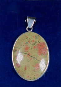 Hopeariipus unakiitti kookas kivi 30x40mm+lenkki