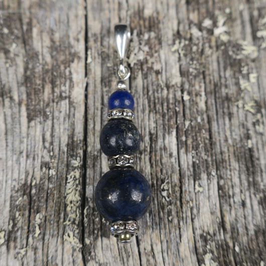 Riipus lapis latsuli 8-6-4mm zirkonikoristein 33mm