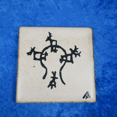 Minitaulu poroaita 7x7cm keramiikkalaatta