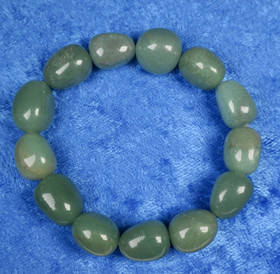 Rannekoru vihreä aventuriini rumpuhiottu 10x15mm 16cm