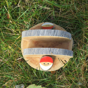 Servettiteline joulupukki kelopuuta, kahviservetille