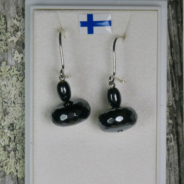 Korvakorut hematiitti litteä viistehiottu 12x7mm, riisi  nro HTM