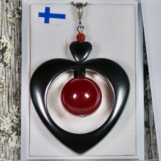 Riipus hematiittisydämet akaatti KARPALO viistehiottu karneoli A3