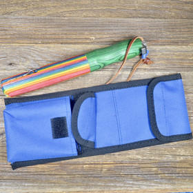 Makkaratikku teleskooppivarrella väripuukahvalla ja säilytyskotelo