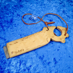 Hiomakivi 75x25x7mm visakoivukahvalla PORO