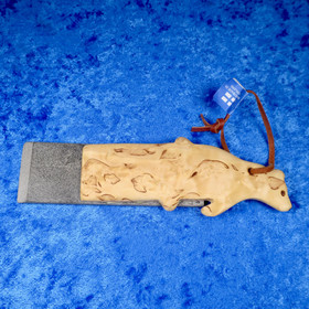 Hiomakivi 97x32x5mm visakoivukahvalla KARHU