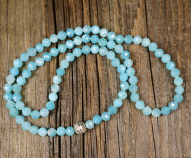 Rannekoru apatiitti 4mm viistehiottu 2x19cm tuplarannekoru