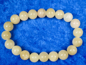 Rannekoru kalsiitti keltainen 10mm 17-18cm