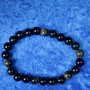 Rannekoru 8mm obsidiaani kultaobsidiaani 17cm