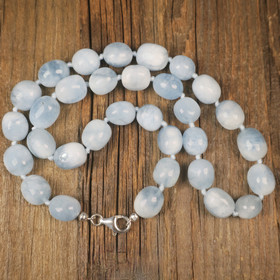 Helmet akvamariini solmitut 45cm