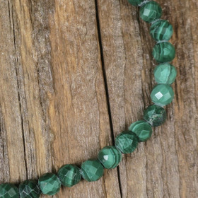 Malakiitti 3.5mm viistehiottu irtohelmi