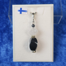 Riipus hematiitti kierrehelmi, vuorikide ice kuutio zirkonikoristein 