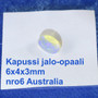 Kapussi jalo-opaali Australiasta. Koko näkyy valikon kuvassa.