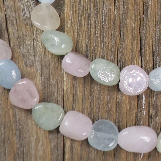 Irtohelmi beryllit morganiitti, akvamariini, heliodori rumpuhiottu