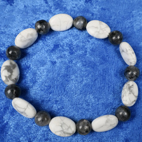 Rannekoru larvikiitti 8mm ja litteä magnesiitti 18cm LARM