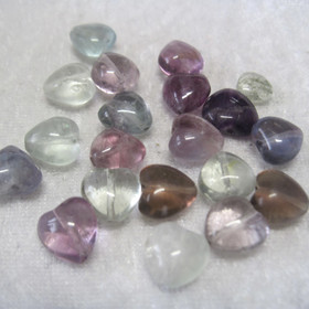 Fluoriitti 10mm sydän irtohelmi