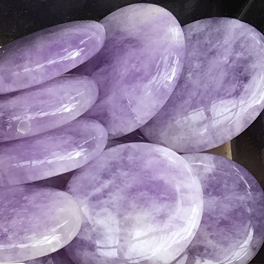 Ametisti vaalea violetti kiekko 25x7mm irtohelmi