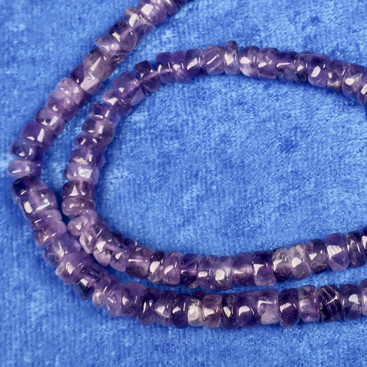 Ametisti tumma violetti 7x3mm litteä irtohelmi
