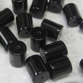 Onyksi musta sylinteri 8x10mm irtohelmi