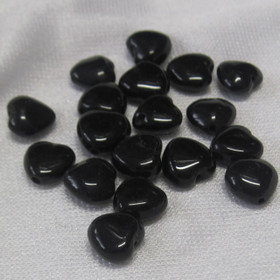 Onyksi musta 8mm sydän irtohelmi