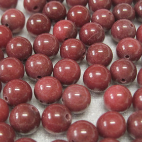 Kvartsiitti tummempi roosapunainen 8mm värjätty irtohelmi