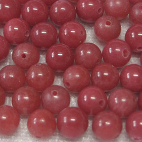 Kvartsiitti vaaleampi roosapunainen 8mm värjätty irtohelmi