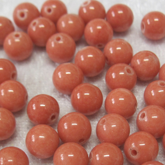 Kvartsiitti haalea oranssi 7mm värjätty irtohelmi