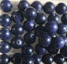 Aventuriini tähtikivi tummansininen synteettinen 8mm irtohelmi