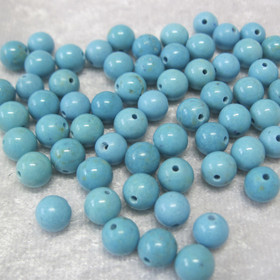 Magnesiitti turkoosivärjätty 6mm irtohelmi