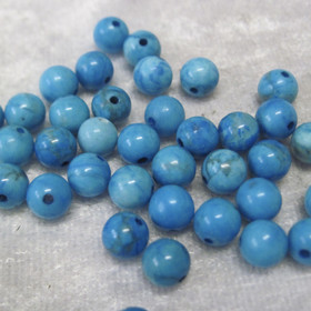 Magnesiitti turkoosivärjätty 6mm sinisempi irtohelmi