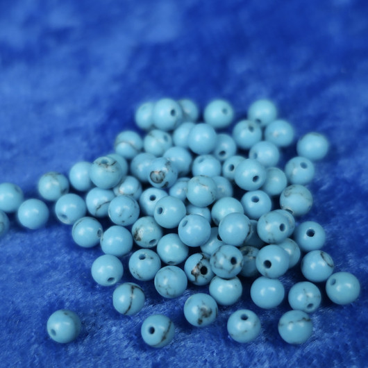 Magnesiitti turkoosivärjätty 4mm sinisempi irtohelmi