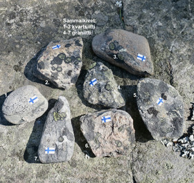 Graniitti tai kvartsiitti, pieni sammalkivi